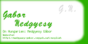 gabor medgyesy business card
