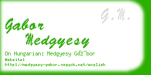 gabor medgyesy business card